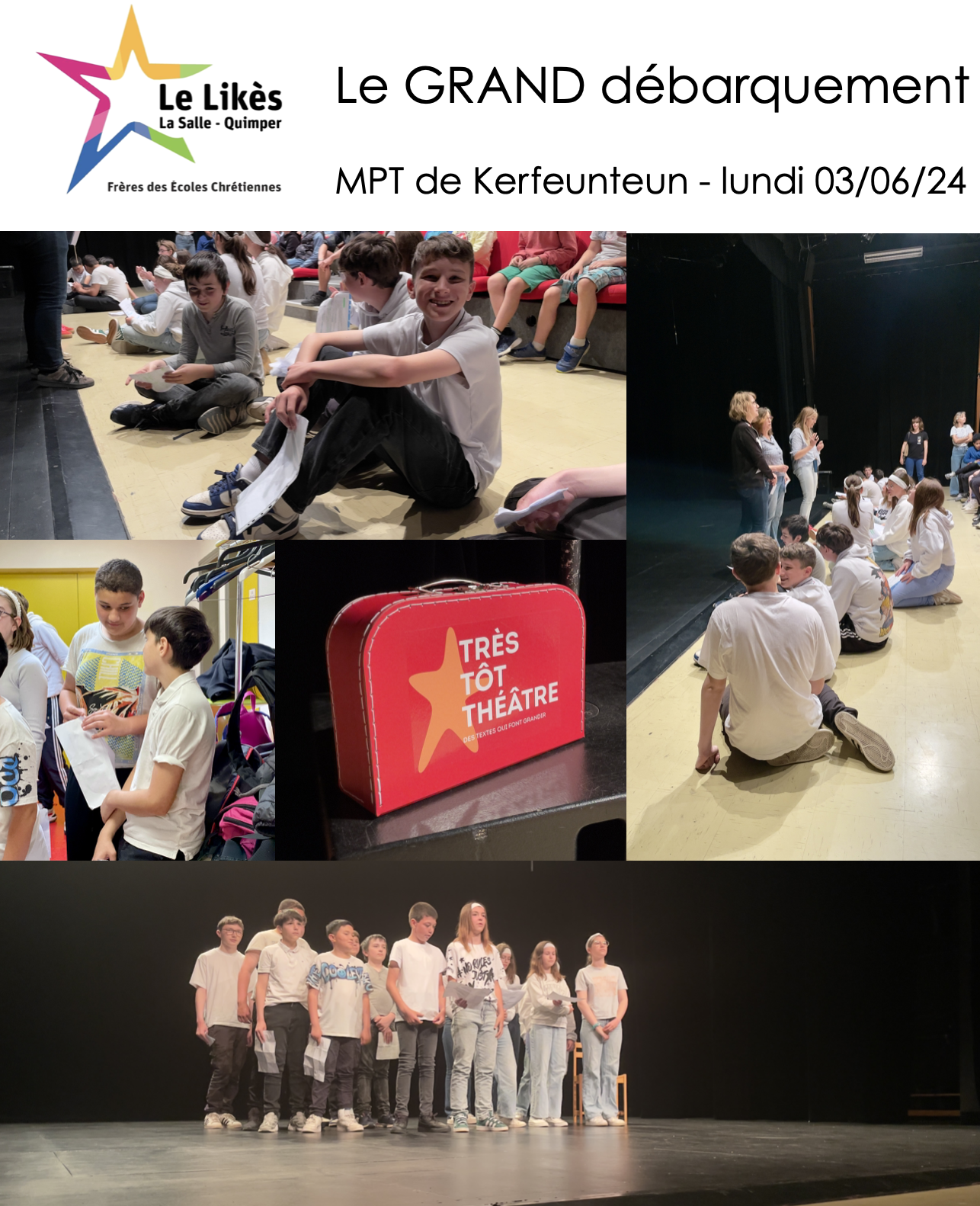 Mise en scène d’un extrait de pièce de théâtre par la classe de 501